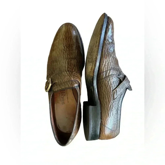 Allen Edmonds “Warton” Brown Sharkskin Shoes main image 11